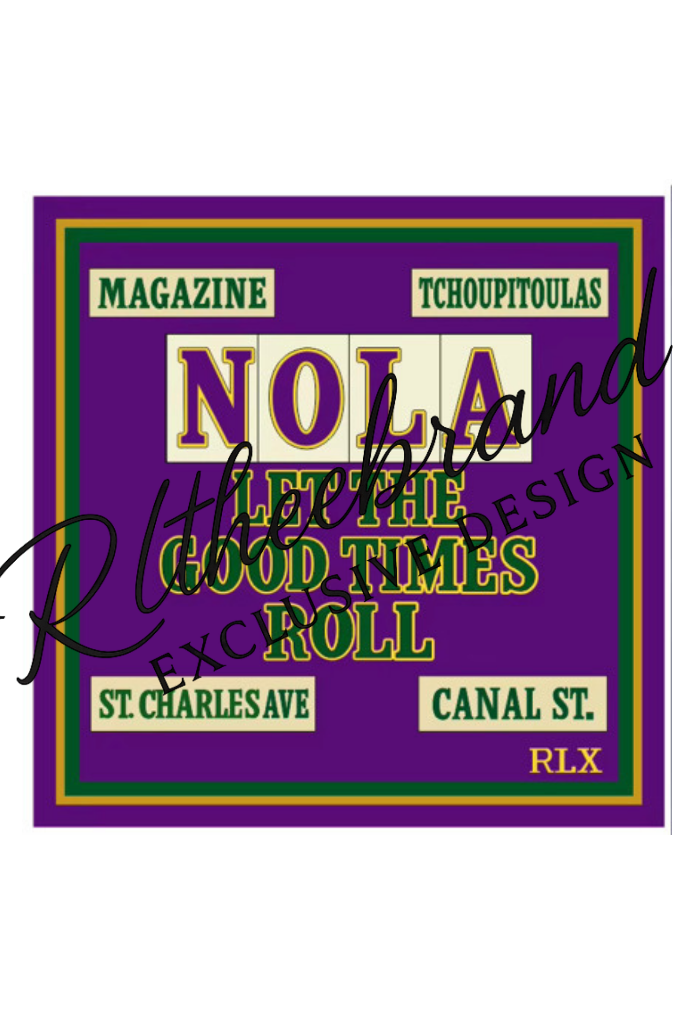 NOLA Route Scarf Mardi Gras Satin Street Map